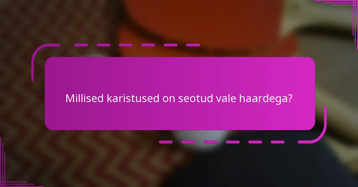 Millised karistused on seotud vale haardega?